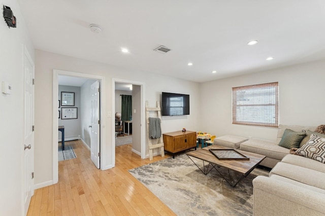 101 Connecticut Ave, Long Beach, NY 11561 - living area featuring light wood-style floors, recessed lighting, and baseboard heating