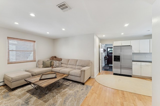 101 Connecticut Ave, Long Beach, NY 11561 - living room with hardwood / wood-style flooring and recessed lighting