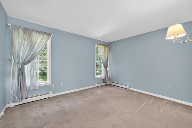 81 Hambletonian Rd, Chester, NY 10918 - spare room featuring plenty of natural light, baseboard heating, and carpet