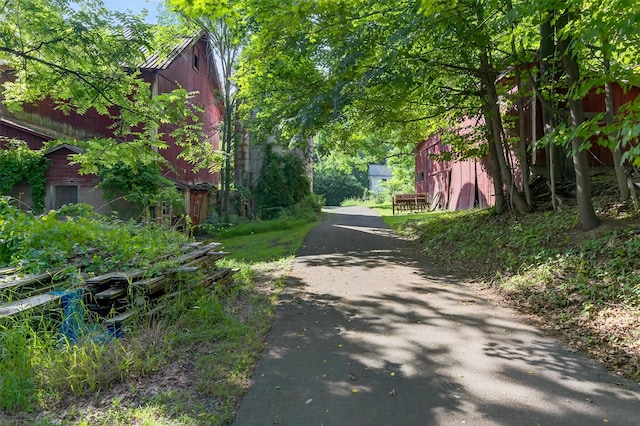 81 Hambletonian Rd, Chester, NY 10918 - view of asphalt road with a barn