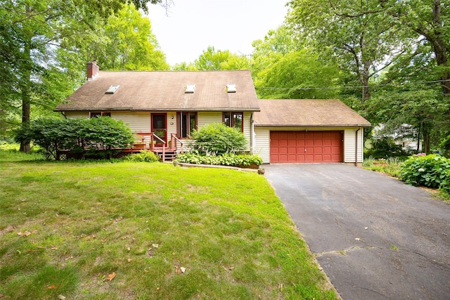 110 Read Rd, Red Hook, NY 12571 - view of front of property with a chimney and a front lawn
