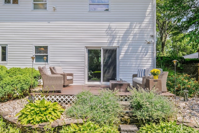 7 Simon Ct, East Northport, NY 11731 - rear view of house with a deck