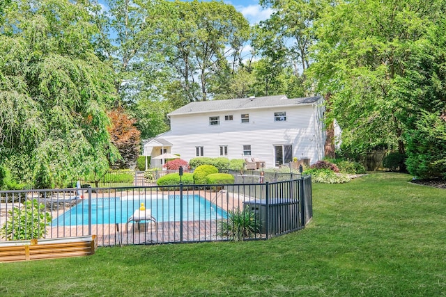 7 Simon Ct, East Northport, NY 11731 - view of swimming pool with view of scattered trees and a patio