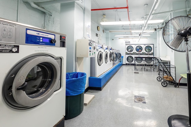 3850 Sedgwick Ave Unit 5B, Bronx, NY 10463 - shared laundry room featuring washer and clothes dryer, stacked washer and clothes dryer, and a garage
