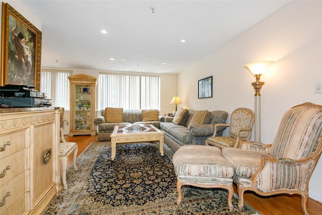 10 Canterbury Rd Apt 2G, Great Neck, NY 11021 - living room featuring light wood-type flooring and recessed lighting