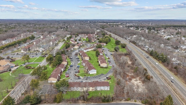95 Pointe Cir S Unit 95, Coram, NY 11727 - aerial view of property and surrounding area with a main thoroughfare and nearby suburban area