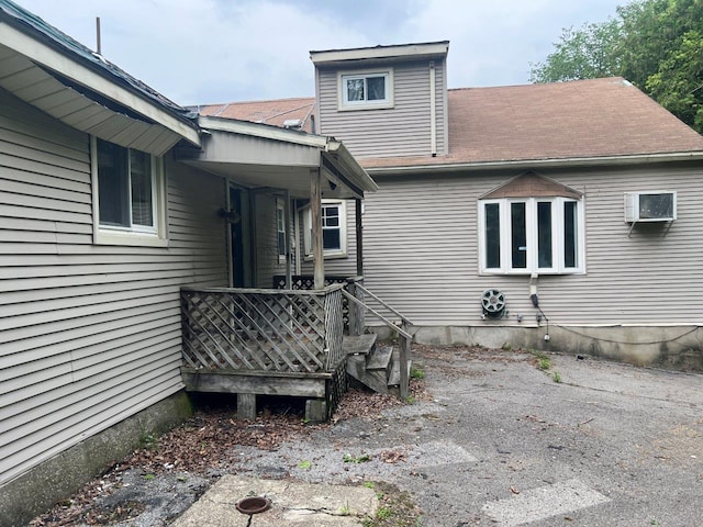 16 Bethlehem Pl, Poughkeepsie, NY 12603 - rear view of house with a wall unit AC