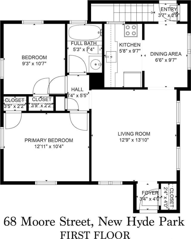 68 Moore St, New Hyde Park, NY 11040 - view of room layout
