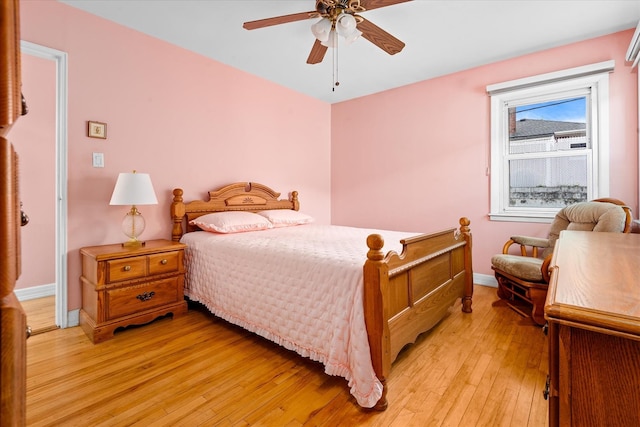 91-23 156th Ave, Howard Beach, NY 11414 - bedroom featuring light wood-style flooring and ceiling fan