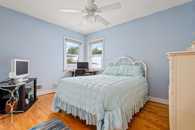 91-23 156th Ave, Howard Beach, NY 11414 - bedroom featuring wood-type flooring and ceiling fan