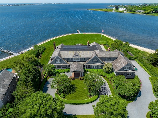 59 Shore Rd, Westhampton, NY 11977 - aerial view of property and surrounding area featuring a nearby body of water