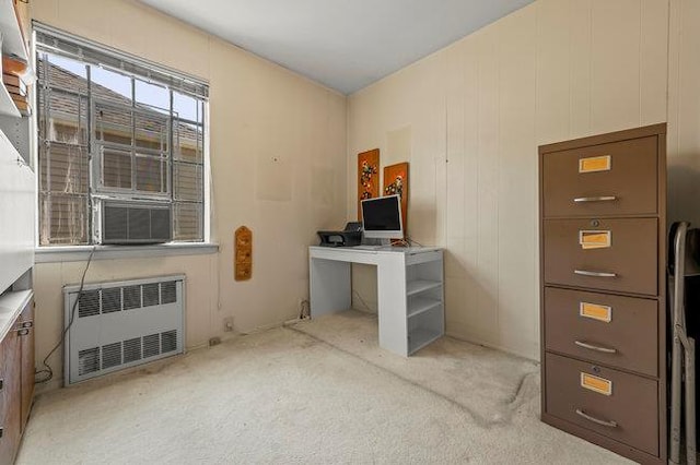 7318 180th St, Fresh Meadows, NY 11366 - office space with radiator, light carpet, and cooling unit