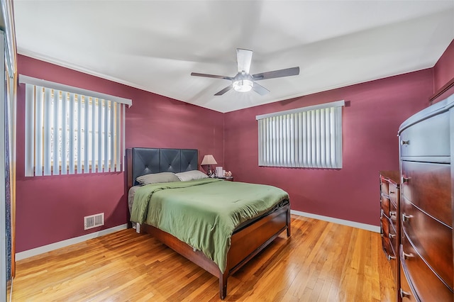 41 W 21st St, Deer Park, NY 11729 - bedroom with hardwood / wood-style flooring and a ceiling fan