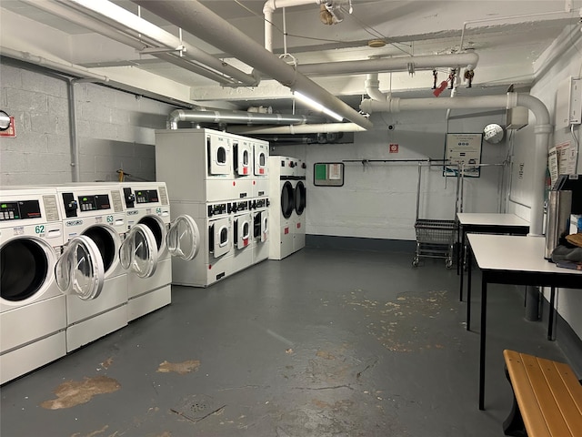 29 Abeel St Unit 6G, Yonkers, NY 10705 - shared laundry room with stacked washer / drying machine and washer and dryer