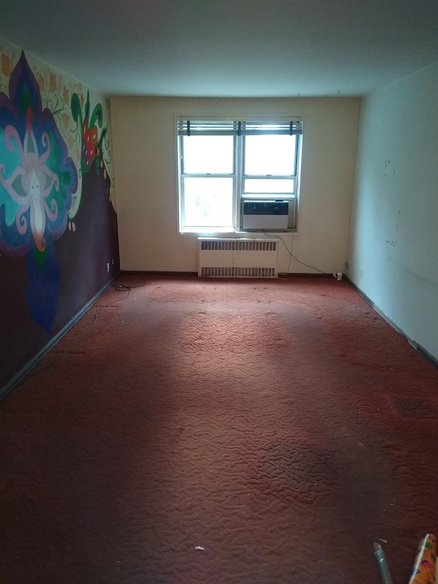 29 Abeel St Unit 6G, Yonkers, NY 10705 - spare room featuring radiator heating unit, cooling unit, and light colored carpet