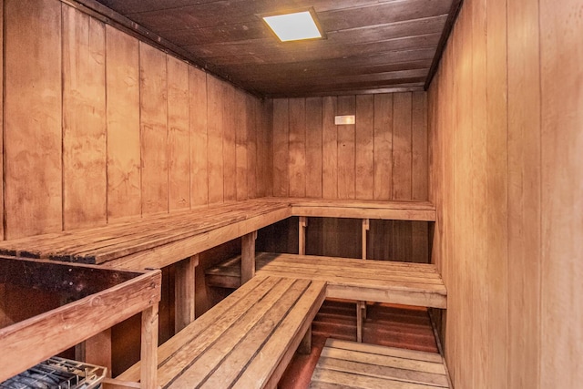 1155 Warburton Ave Unit 1H, Yonkers, NY 10701 - relaxing sauna / steam room featuring wood walls and wood ceiling