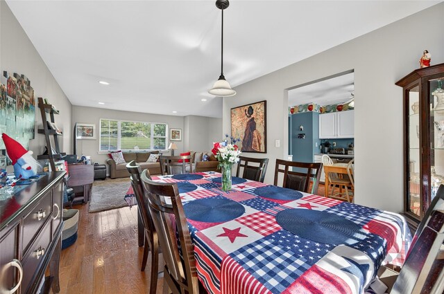 3 Stanford Dr, Highland Mills, NY 10930 - dining space with dark wood-style floors and recessed lighting