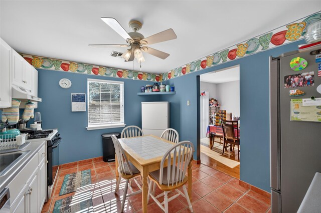 3 Stanford Dr, Highland Mills, NY 10930 - dining room with a ceiling fan and light tile patterned floors