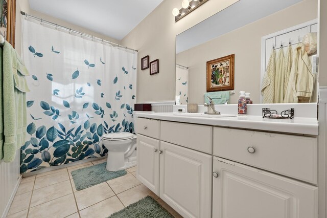 3 Stanford Dr, Highland Mills, NY 10930 - bathroom featuring tile patterned flooring, vanity, and a shower with shower curtain