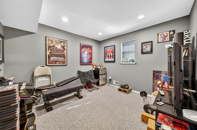 3 Stanford Dr, Highland Mills, NY 10930 - exercise area with carpet flooring and recessed lighting