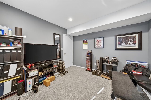 3 Stanford Dr, Highland Mills, NY 10930 - carpeted living area with baseboards and recessed lighting