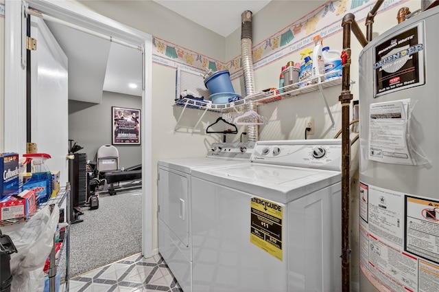 3 Stanford Dr, Highland Mills, NY 10930 - laundry room with gas water heater and washer and clothes dryer