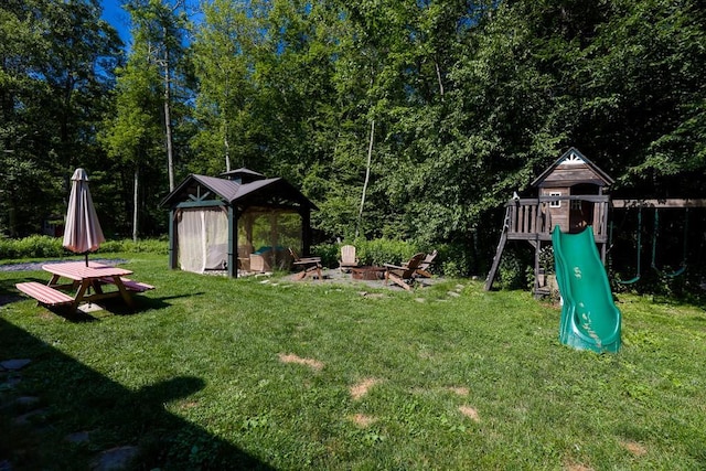 101 W Peenpack Trl, Sparrowbush, NY 12780 - view of grassy yard with a playground