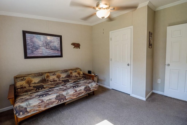 101 W Peenpack Trl, Sparrowbush, NY 12780 - living room with a ceiling fan, crown molding, and carpet