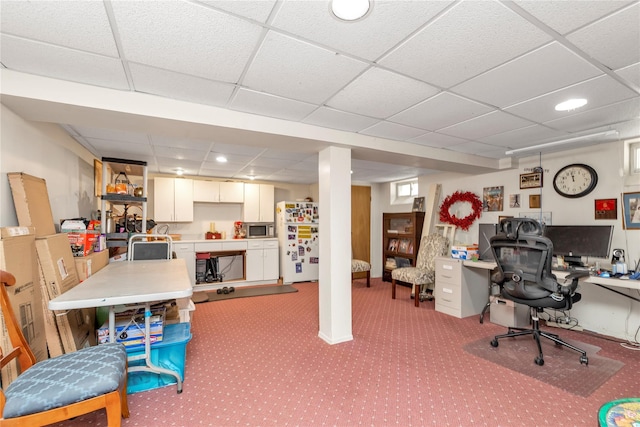 550 Nassau Blvd, West Hempstead, NY 11552 - carpeted office space with a drop ceiling and recessed lighting