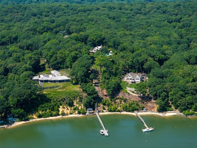 12 N Rd, Laurel Hollow, NY 11771 - aerial view of property and surrounding area featuring a heavily wooded area