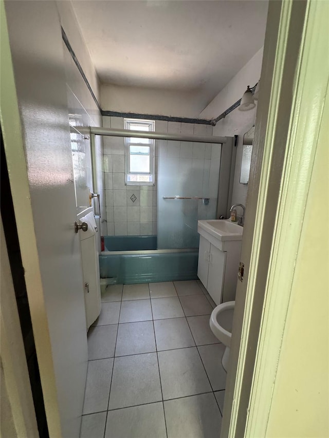 33-42 150th St, Flushing, NY 11354 - bathroom featuring vanity, shower / tub combination, and tile patterned flooring