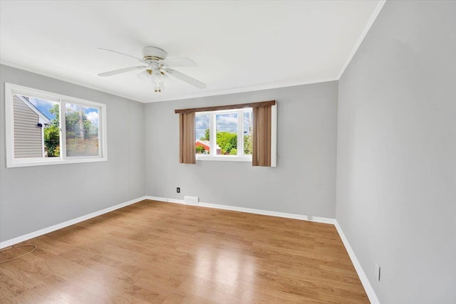 107 Croydon Rd, Yonkers, NY 10710 - unfurnished room with ornamental molding, ceiling fan, and wood finished floors