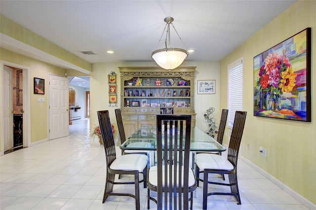 7015 170th St, Fresh Meadows, NY 11365 - dining area featuring recessed lighting and light tile patterned flooring