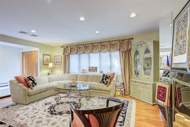 7015 170th St, Fresh Meadows, NY 11365 - living area with light wood-type flooring and recessed lighting