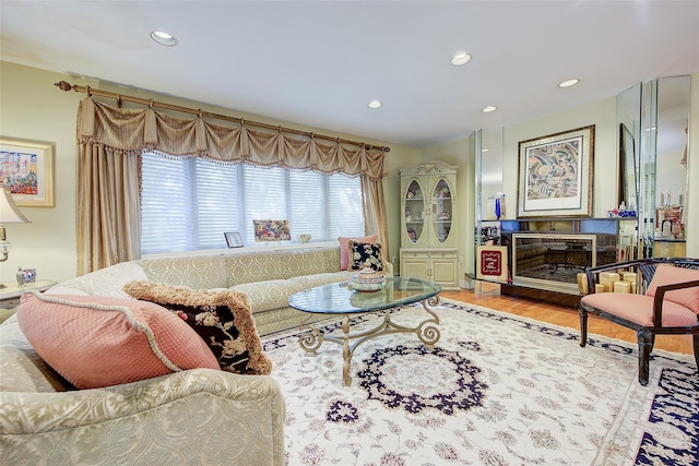 7015 170th St, Fresh Meadows, NY 11365 - living area with wood finished floors and recessed lighting