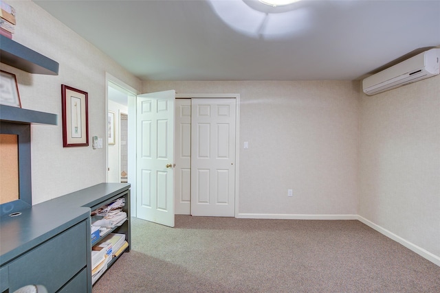 7015 170th St, Fresh Meadows, NY 11365 - basement with a wall mounted air conditioner and carpet