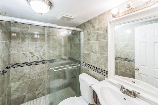 90 Redmond Ave, Bay Shore, NY 11706 - full bath featuring tile walls, a shower stall, and vanity