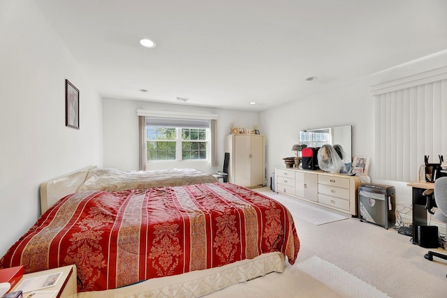 97 Burnham Ave, Roslyn Heights, NY 11577 - bedroom with light carpet and recessed lighting
