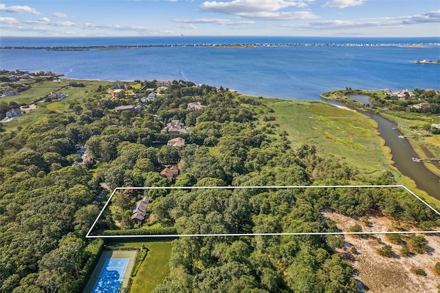 27 Jagger Ln, Westhampton, NY 11977 - view of property location featuring a large body of water and property parcel outlined