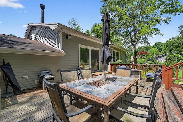 3324 Sycamore Ln, Yorktown Heights, NY 10598 - deck with outdoor dining space and a grill