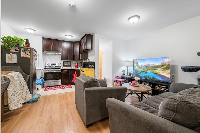 74-25 93rd Ave, Woodhaven, NY 11421 - living room with light wood-type flooring