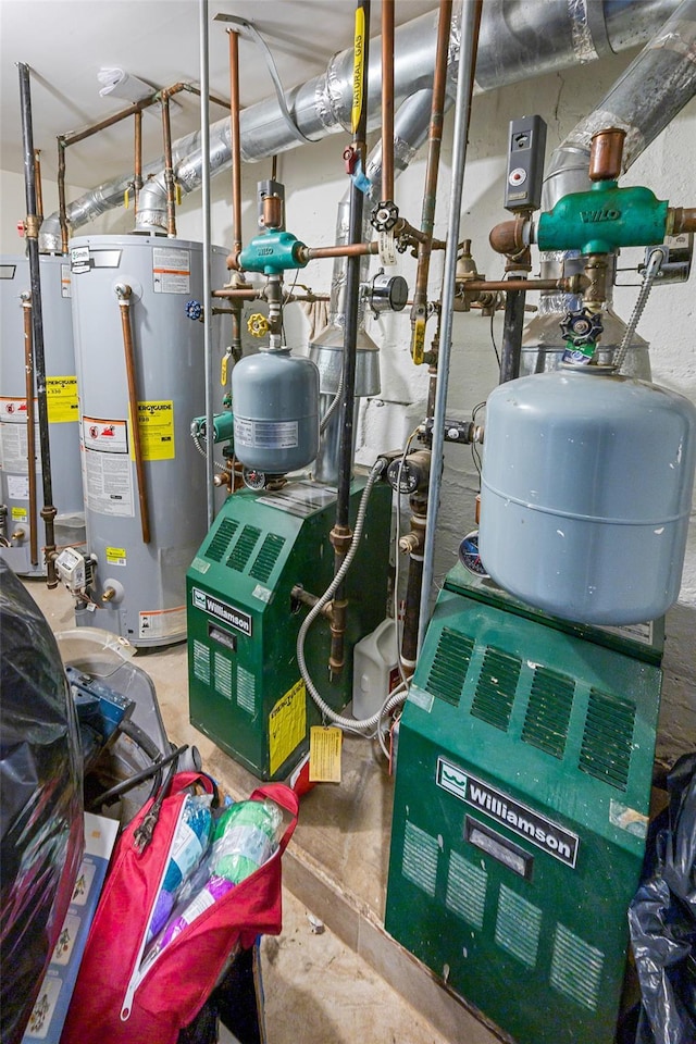 74-25 93rd Ave, Woodhaven, NY 11421 - utilities with gas water heater and a heating unit