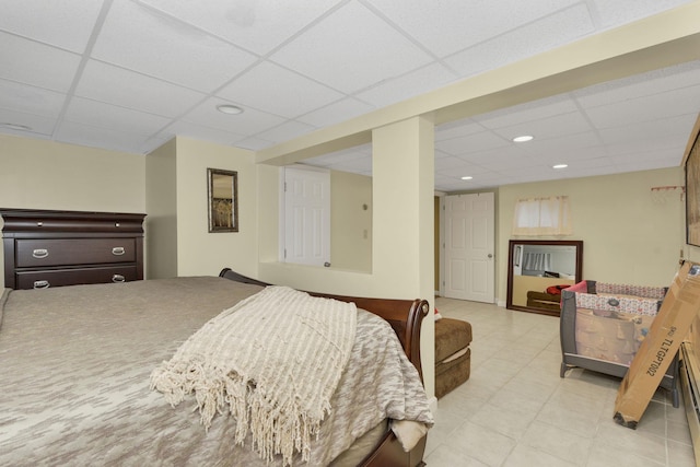 3309 Balsam St, Oceanside, NY 11572 - bedroom with a paneled ceiling and recessed lighting