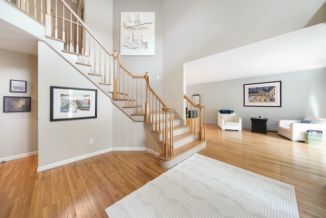 70 Hickory St, Blauvelt, NY 10913 - stairs featuring wood finished floors and baseboard heating