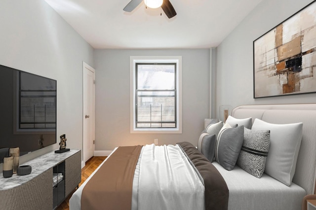 1110 Caton Ave Unit 5C, Brooklyn, NY 11218 - bedroom with wood finished floors and a ceiling fan