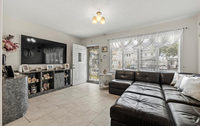 96-36 149th Ave, Ozone Park, NY 11417 - living room featuring a textured ceiling