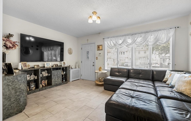 96-36 149th Ave, Ozone Park, NY 11417 - tiled living area featuring radiator heating unit and a textured ceiling