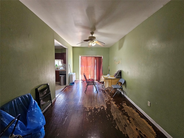 1053 Evergreen Ave, Bronx, NY 10472 - sitting room featuring wood finished floors and ceiling fan