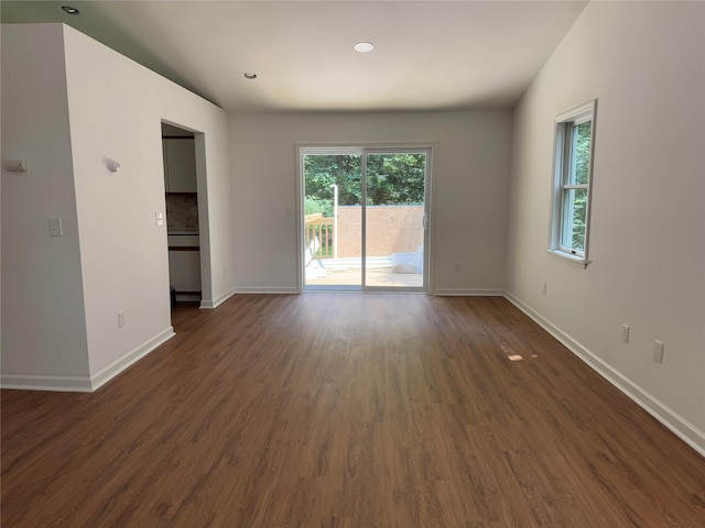 5760 Rte 82, Clinton Corners, NY 12514 - unfurnished room with dark wood finished floors and recessed lighting