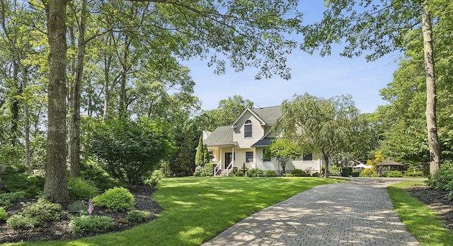 1 Alexis, Speonk, NY 11972 - view of front of property featuring a front yard and decorative driveway